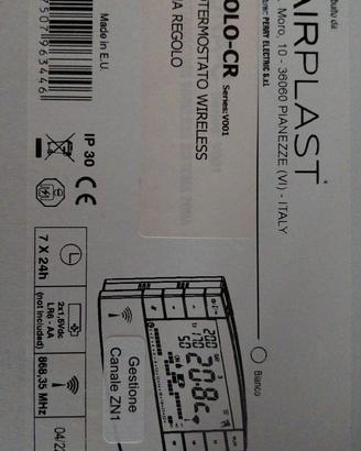 n. 2 cronotermostati senza fili wifi  AIRPLAST
