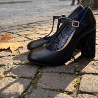 Scarpe decolleté Mary Jane tacco largo