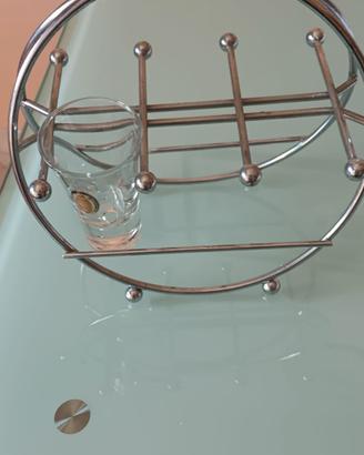 portabicchieri liquori in acciaio