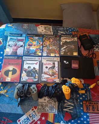 PlayStation2 + 7 giochi +3controller + 2 memory