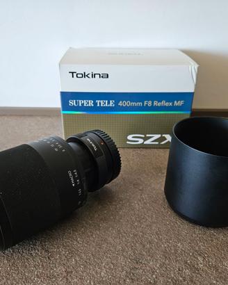 Obiettivo Tokina SZX 400mm f/8 MF super tele NUOVO