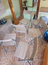 Set 6 sedie  Pieghevole Rovere