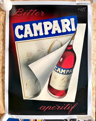 Manifesto Campari Fisa ‘57 originale dell’epoca