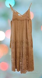 Dress in pizzo trasparente di nylon beige - Suoli