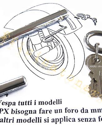 Lucchetto antifurto alla ruota per Vespa 50 - Prim