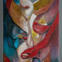Quadro astratto dipinto