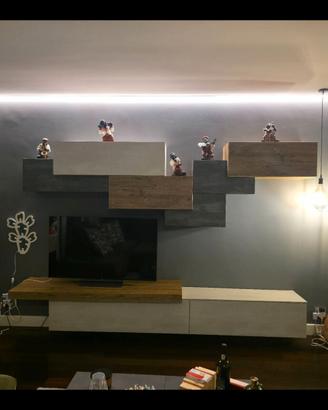 Parete attrezzata e madia