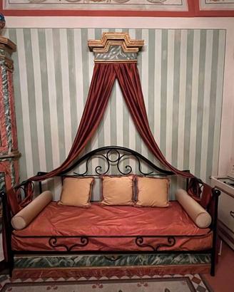 coppia lettini in ferro battuto fine 800