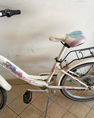 bicicletta bambina bianca e rosa/fucsia 