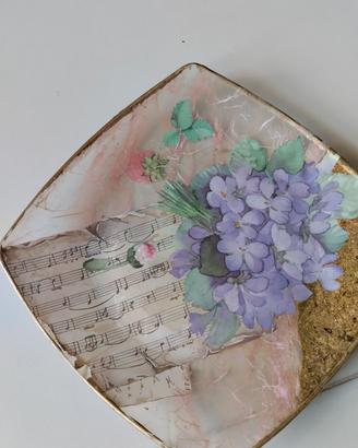 piattino ornamentale note musicali 
