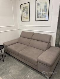 DIVANO DUE POSTI APRIBILE GRIGIO TORTORA