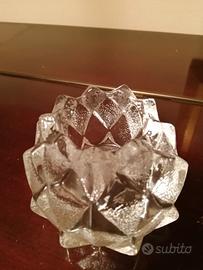 Portacandela in cristallo Orrefors. 