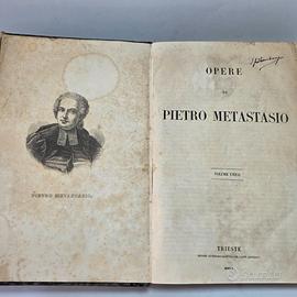 Libro Antico 1857 Opere di Pietro Metastasio