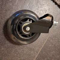 5 ruote piroettanti in silicone nuove