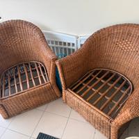 Set divani in vimini