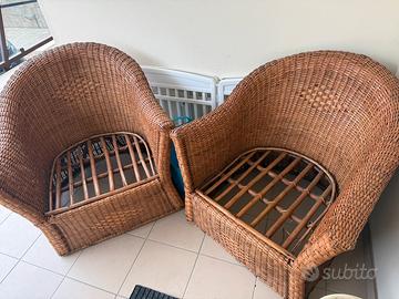 Set divani in vimini