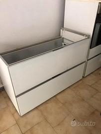 Cucina completa laccato bianco e grigio 