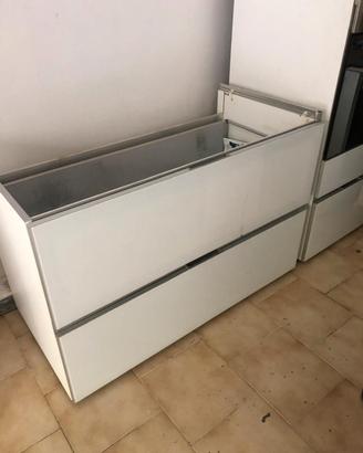 Cucina completa laccato bianco e grigio 