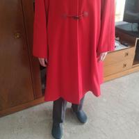 cappotto rosso 100% lana donna