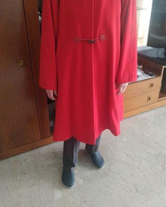 cappotto rosso 100% lana donna