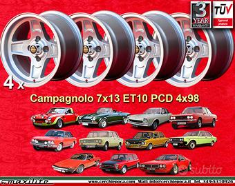 4 pz. cerchi Fiat Campagnolo 7x13 ET10 124 Spider