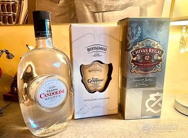 Lotto 3 Bottiglie Sigillate: Whisky e Grappe