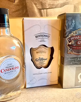 Lotto 3 Bottiglie Sigillate: Whisky e Grappe