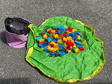 MEGA BLOCK con sacco e tappeto gioco