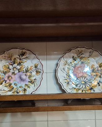 Coppia di Piatti Decorativi  in ceramica