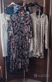 Set 9  vestiti lunghi ed un camicione da donna