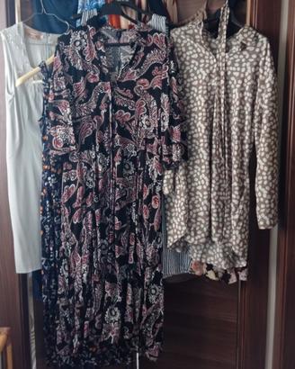 Set 9  vestiti lunghi ed un camicione da donna