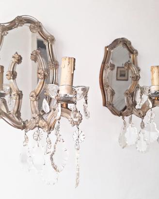 Specchi applique veneziani Teresa con pendenti 