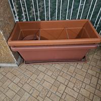 Vaso Fioriera Rettangolare in Plastica  100 Cm