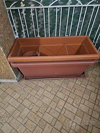 Vaso Fioriera Rettangolare in Plastica  100 Cm