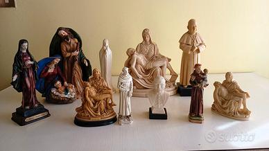 Lotto 10 Statuine Religiose