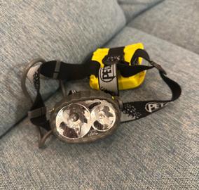 Lampada frontale da testa Petzl no led.