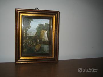 MINIATURA STAMPA ANTICA del 900 SCENA RURALE