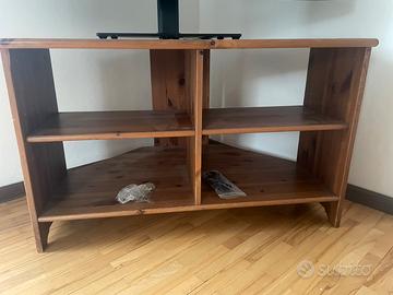 Mobile porta TV d'angolo in legno