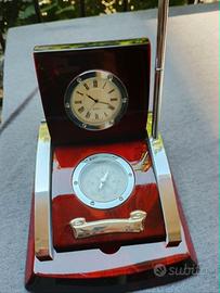 Elegante Set da Scrivania Vinage in Legno Lucido