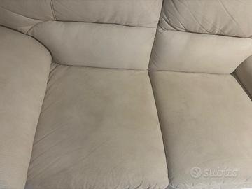 Divano 2 posti ecopelle beige scuro