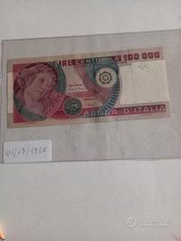 Banconota 100.000 lire Primavera di Botticelli