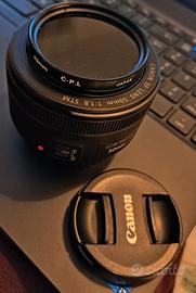 Canon EF 50mm 1.8 STM + FILTRO POLARIZZATO