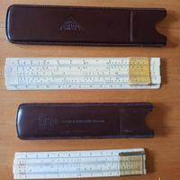 2 regolo calcolatore e 1 righello a 4 scale
