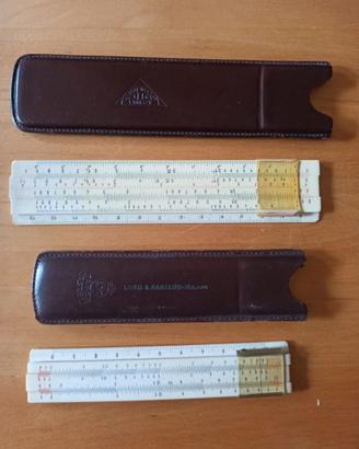 2 regolo calcolatore e 1 righello a 4 scale