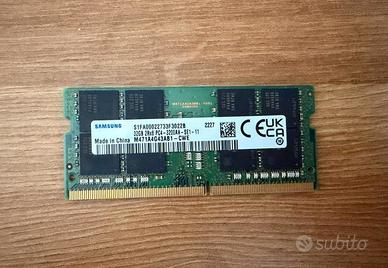 RAM 32GB  notebook portatile - SODIMM DDR4  32GB