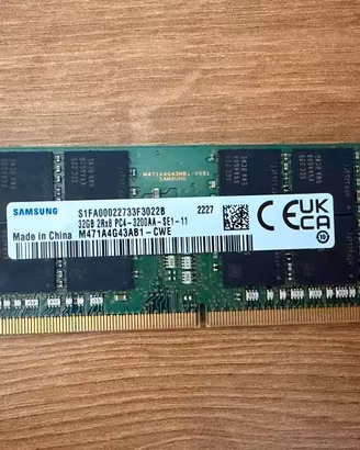 RAM 32GB  notebook portatile - SODIMM DDR4  32GB