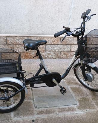 Bicicletta a tre ruote elettrica per anziani