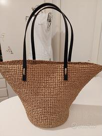 Borsa mare/città in rafia naturale – handmade