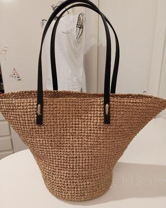 Borsa mare/città in rafia naturale – handmade