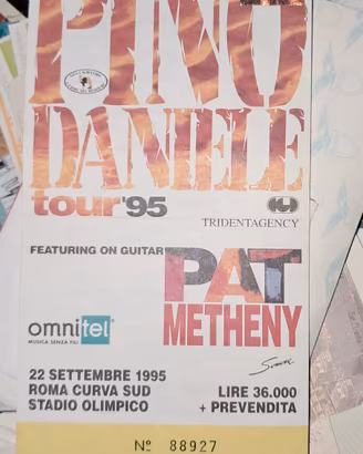 Biglietto concerto Pino Daniele & Pat Metheny  95